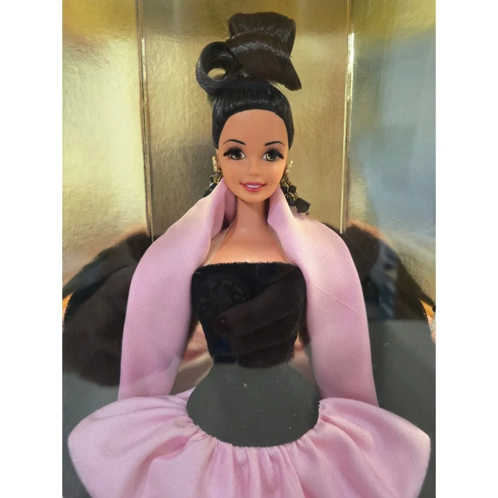 Escada Barbie Vintage Limited Edition 1996 Mattel Collector Doll Pink Black Gown